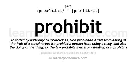PROHIBIT Definition & Meaning .